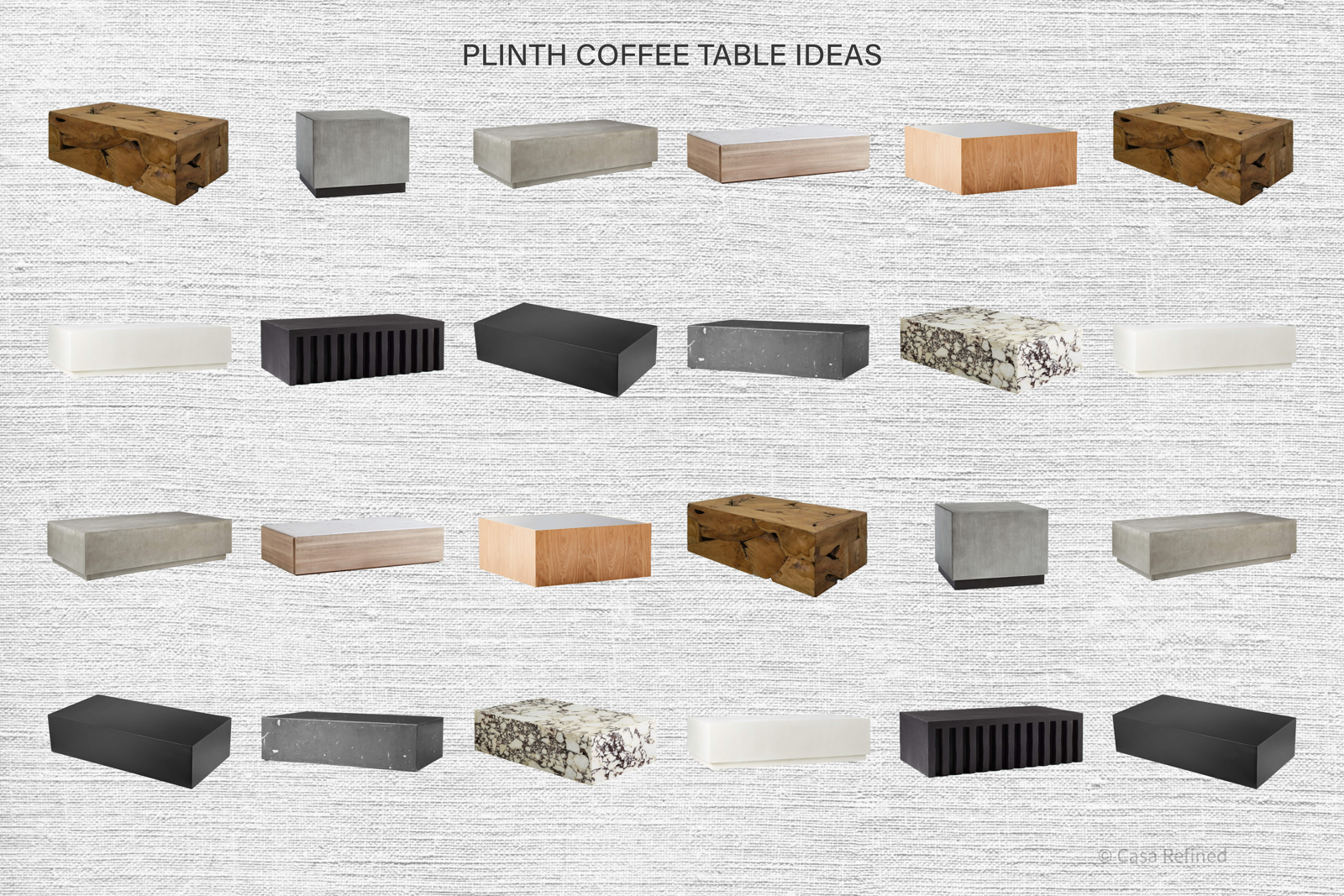 plinth coffee tables