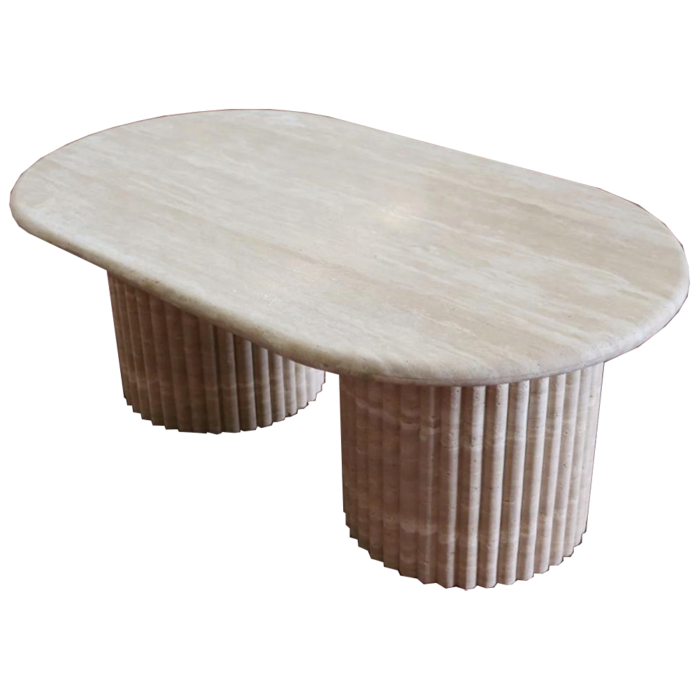 travertine coffee table set