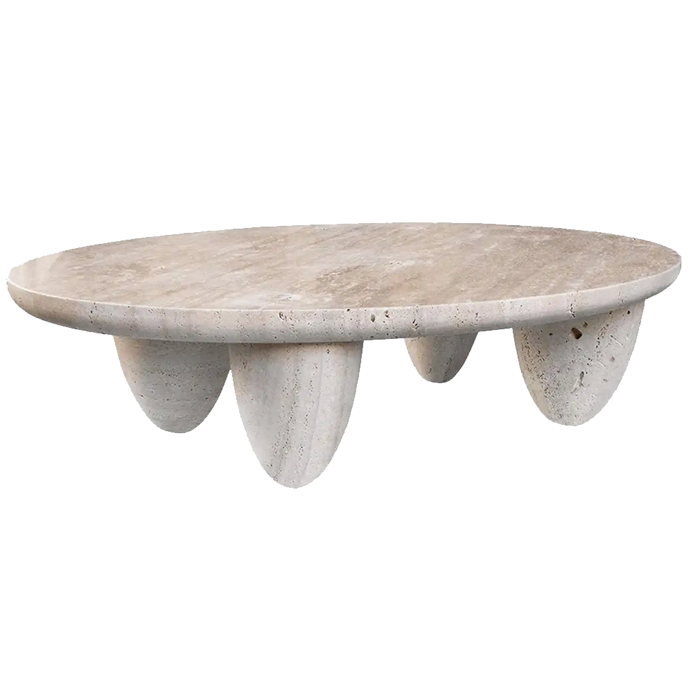 travertine coffee table styling