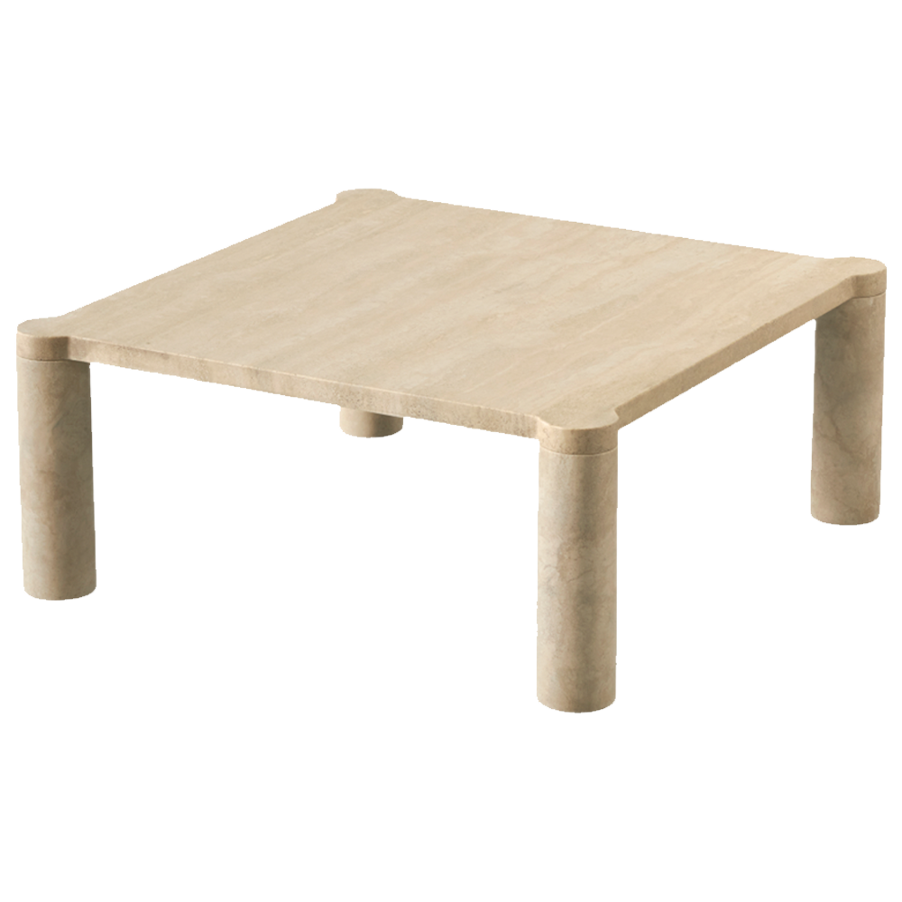vernet oval travertine coffee table