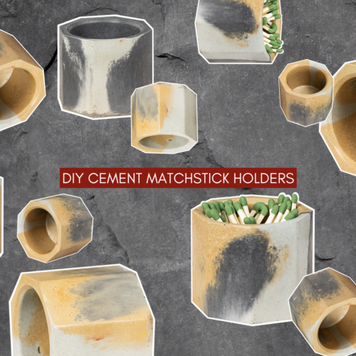 DIY Cement Decor – Easy Marble Cement Matchstick Holders