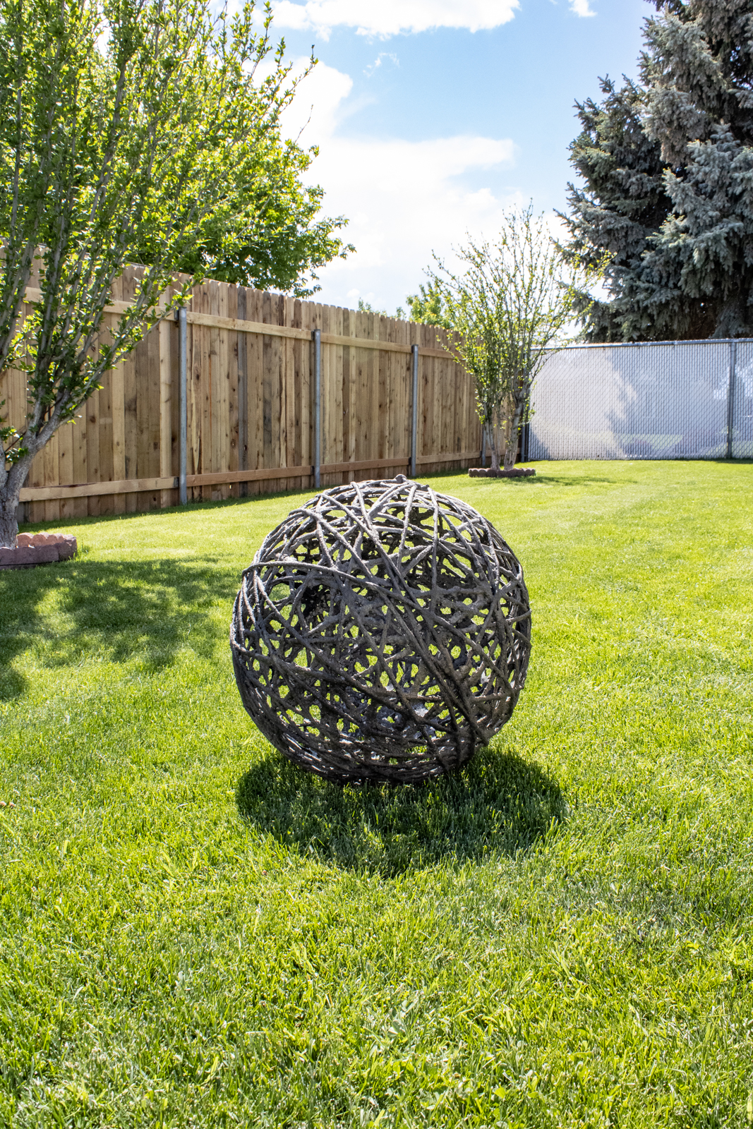 large outdoor garden spheres