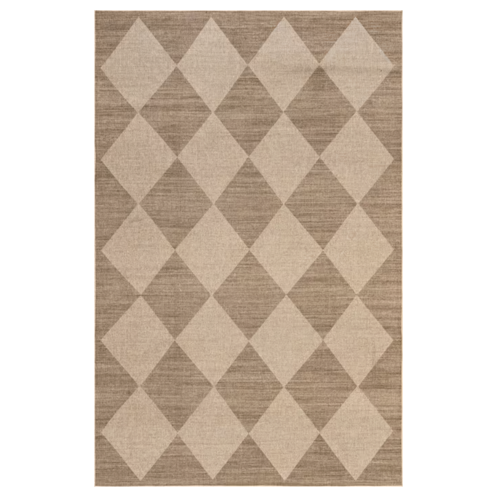 brown melrose checkered area rug