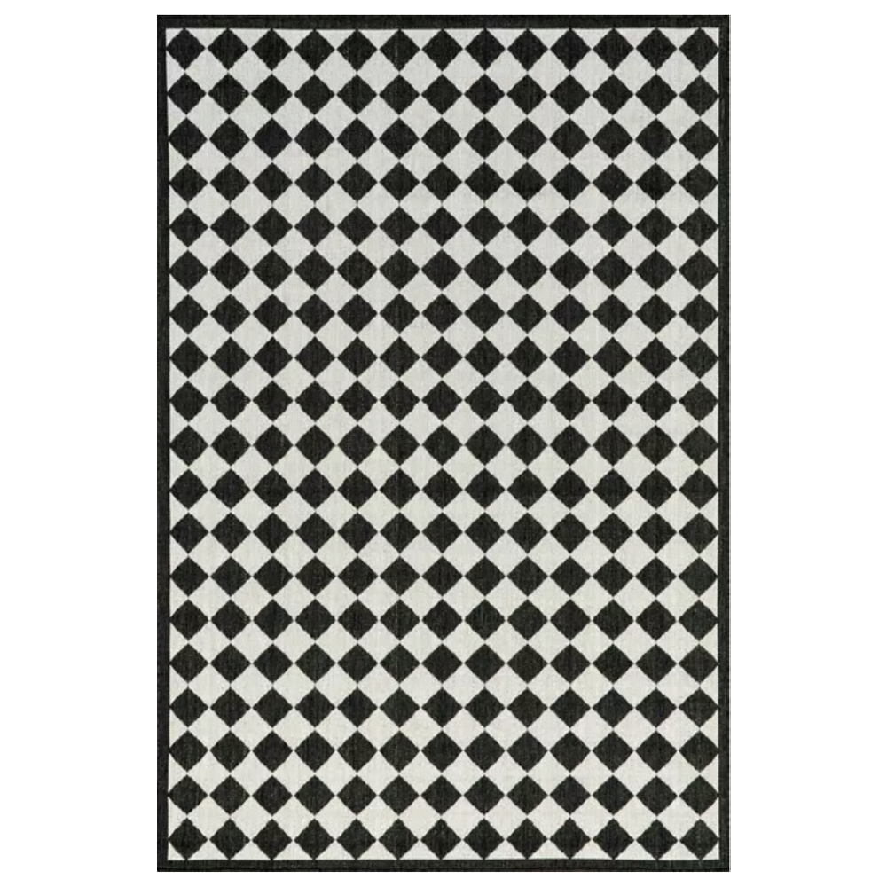 checkered area rug 8x10