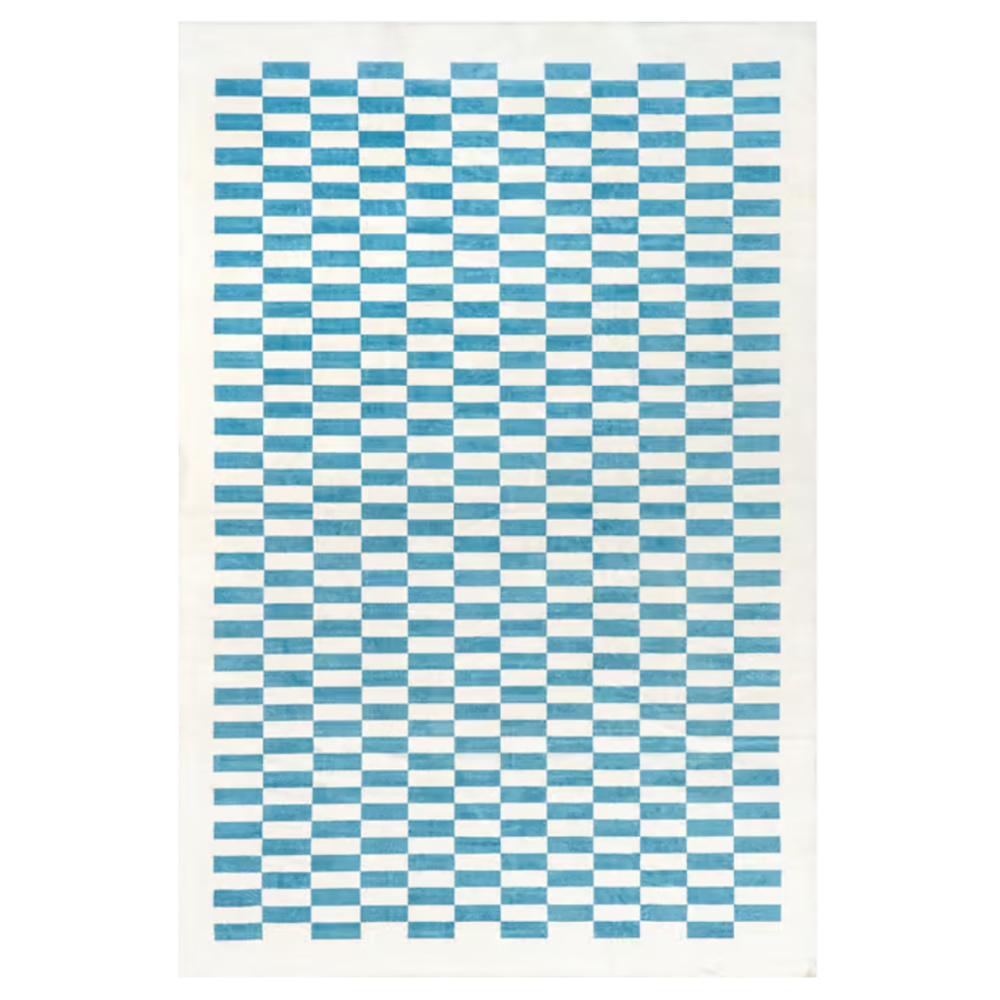 checkered area rug cheap