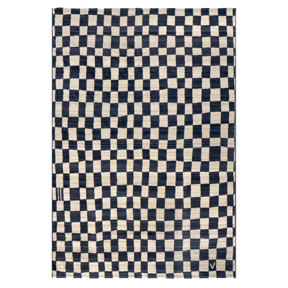 checkered tile area rug