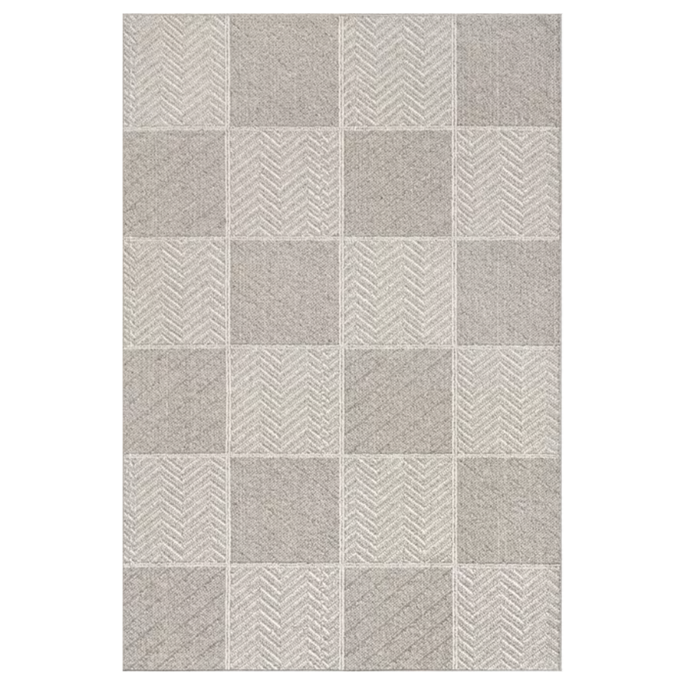 habra recycled checkered area rug