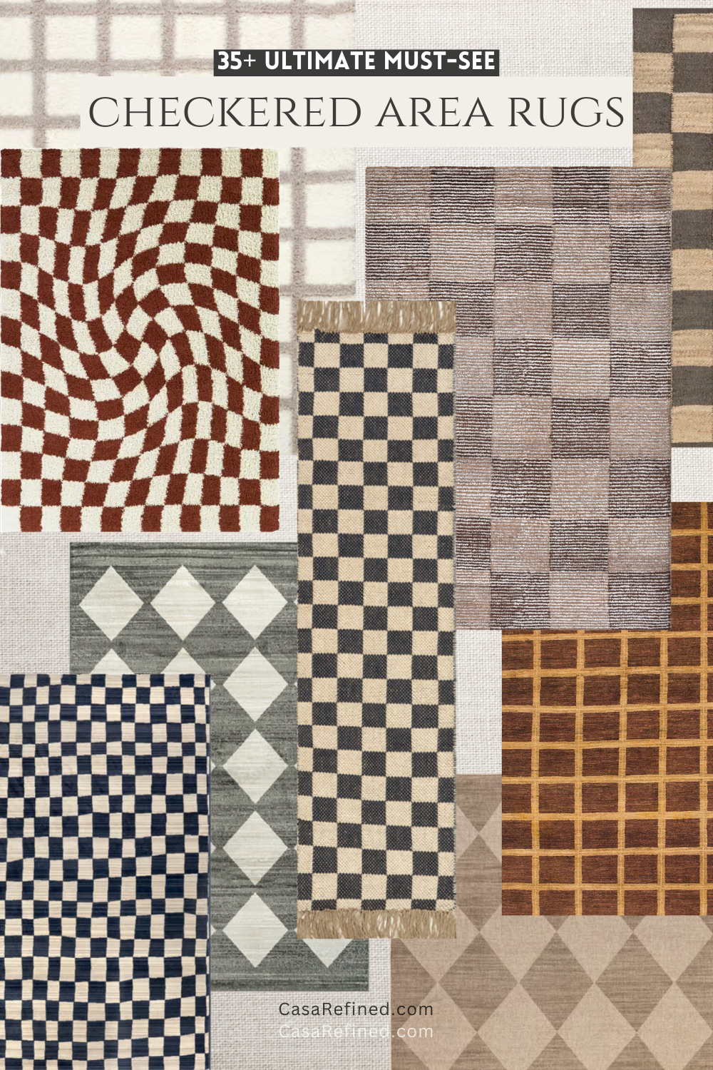 checkered shag rug