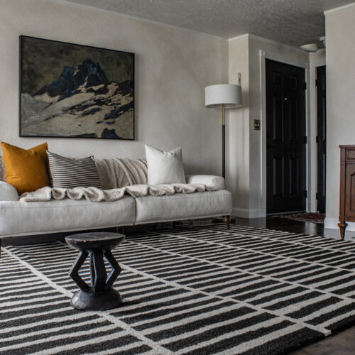 large checkered rug